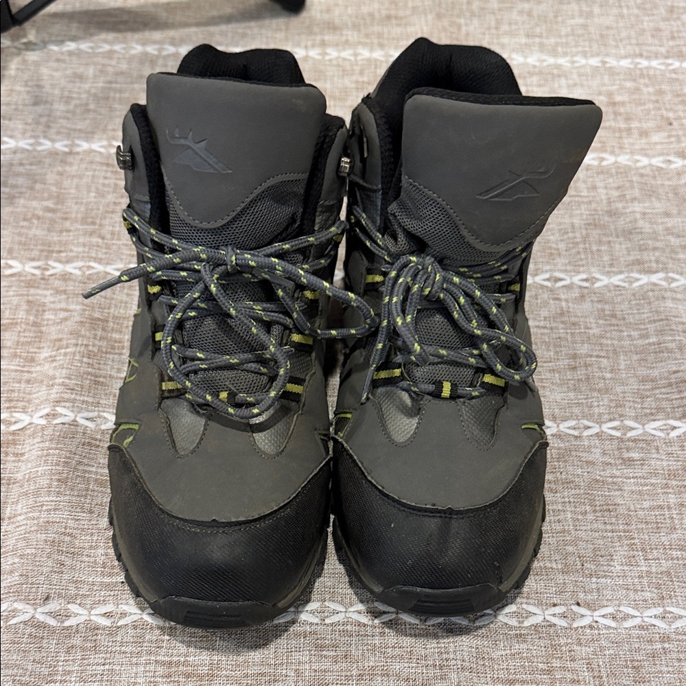 Gray and Black Hiking Boots Men Size 7m